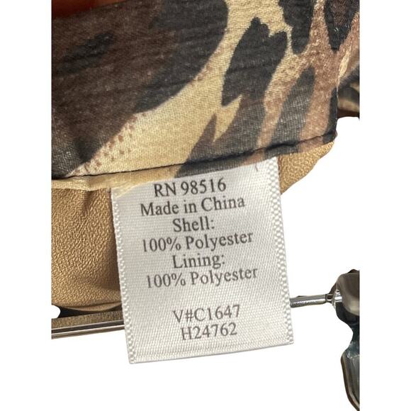 Coldwater Creek Lined Leopard Animal Print Midi Skirt Women's Size Medium - Picture 6 of 6